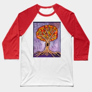 Autumn Fall Tree Painting Baseball T-Shirt